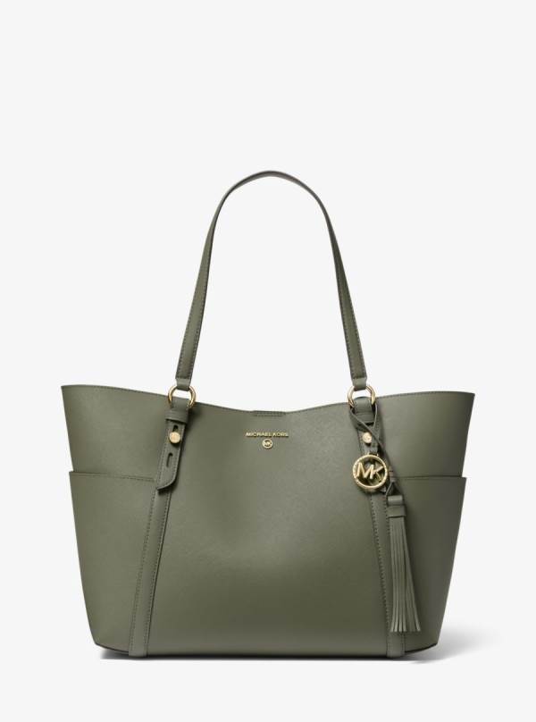 Damske Prenosná Taška Michael Kors Sullivan Large Saffiano Leather Olivovo Zelená - Kabelky Michael Kors Obchod | CFXVS-9531